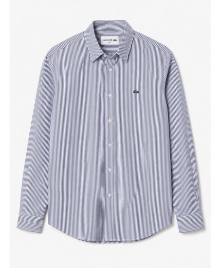 Lacoste Premium Blue Stripe Full Sleeve Shirt